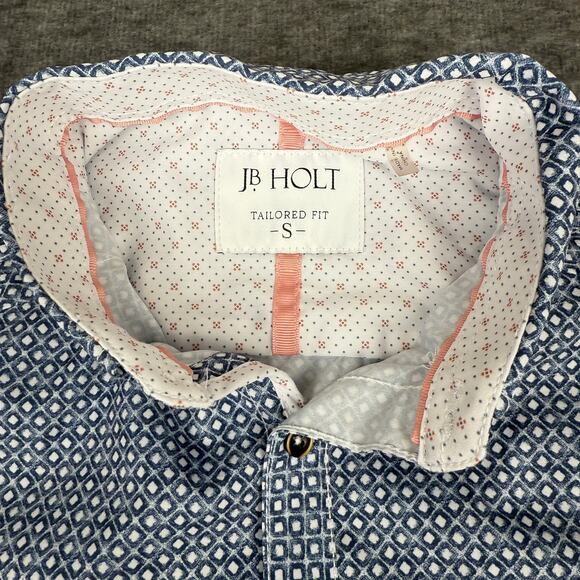 JB Holt Men's Performance Stretch Short Sleeve Shirt Small Tailored Fit Blue - Picture 3 of 10